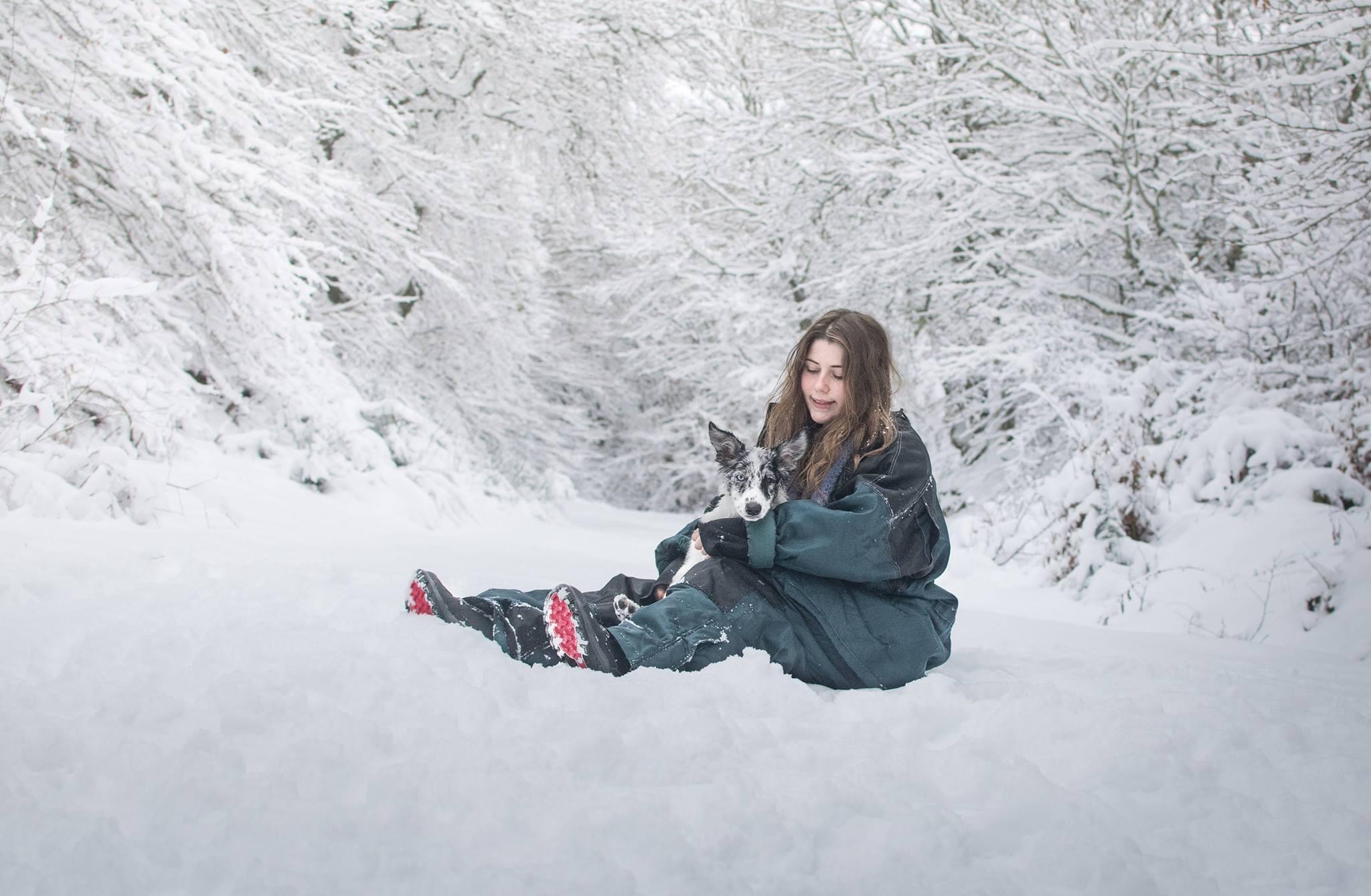 Amélia avec Névy dans la neige